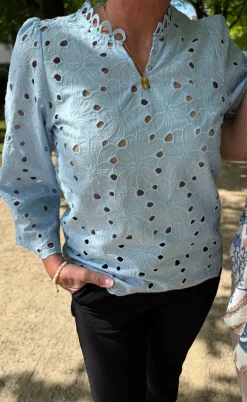 Say INA Copenhagen Bluse - Milla - Blue Lace