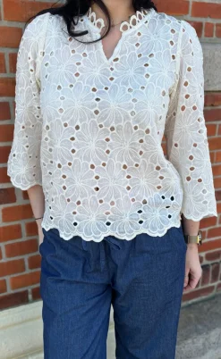 Say INA Copenhagen Bluse - Milla - Off White Lace