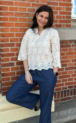 Say INA Copenhagen Bluse - Milla - Off White Lace