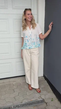 Say INA Copenhagen Bluse - Nina - Black W. Flowers