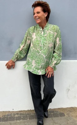 Say INA Copenhagen Bluse - Pia - Green Dream