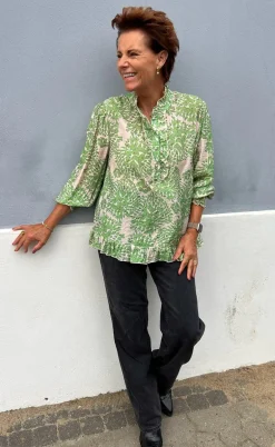Say INA Copenhagen Bluse - Pia - Green Dream
