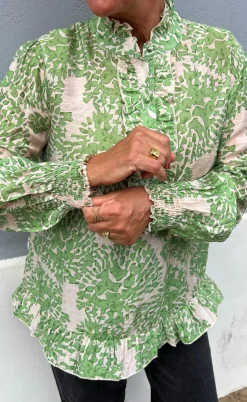 Say INA Copenhagen Bluse - Pia - Green Dream