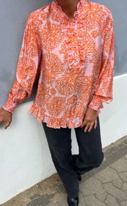 Say INA Copenhagen Bluse - Pia - Orange Dream