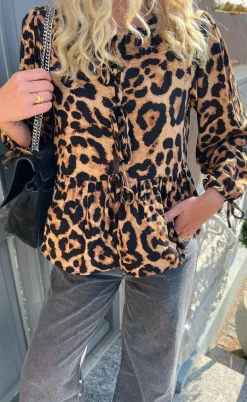 Say INA Copenhagen Bluse - Poplin - Leopard