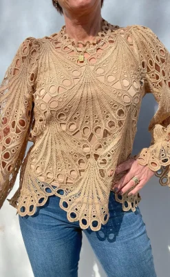 Say INA Copenhagen Bluse - Tanna - Camel