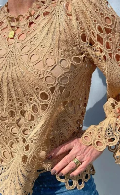 Say INA Copenhagen Bluse - Tanna - Camel