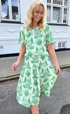 Say INA Copenhagen Bluse - Vicky - White/Green Paisley