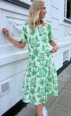 Say INA Copenhagen Bluse - Vicky - White/Green Paisley