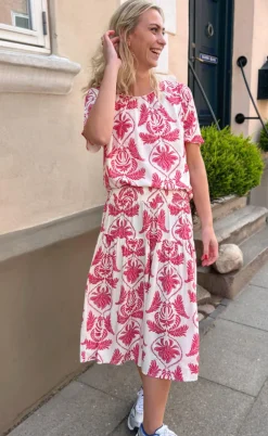 Say INA Copenhagen Bluse - Vicky - White/Pink Paisley