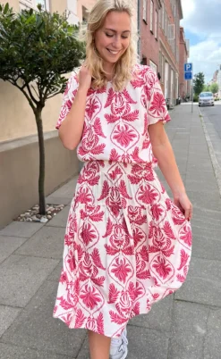 Say INA Copenhagen Bluse - Vicky - White/Pink Paisley