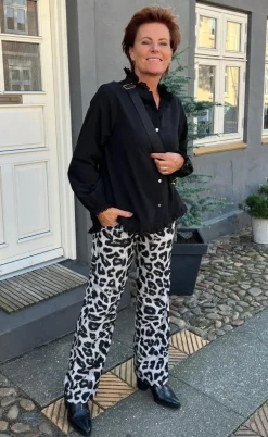 Say INA Copenhagen Bukser - Ida - Grey Leopard