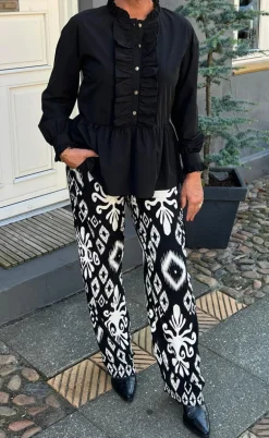 Say INA Copenhagen Bukser - Tora - Black/White Paisley