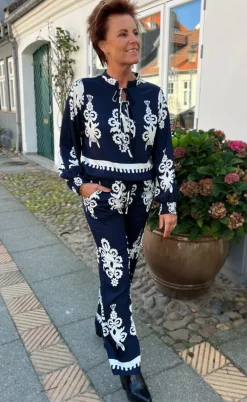Say INA Copenhagen Bukser - Tora - Navy Blue Paisley