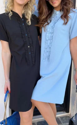 Say INA Copenhagen Kjole - Flora - Light Blue