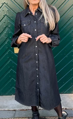 Say INA Copenhagen Kjole - Detia - Black Denim