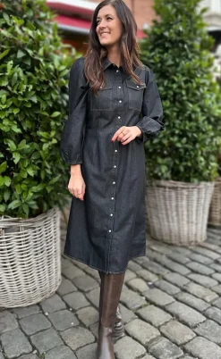 Say INA Copenhagen Kjole - Detia - Black Denim
