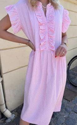 Say INA Copenhagen Kjole - Amelia - Pink Striped