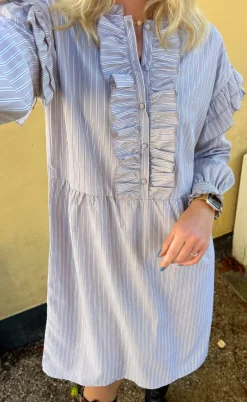 Say INA Copenhagen Kjole - Emilie - Grey Striped