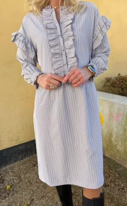 Say INA Copenhagen Kjole - Emilie - Grey Striped