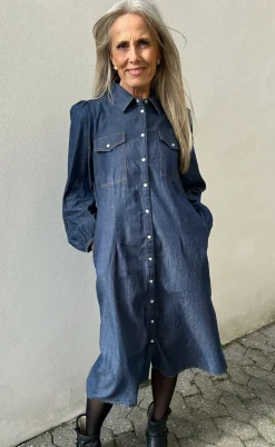 Say INA Copenhagen Kjole - Detia - Denim Blue