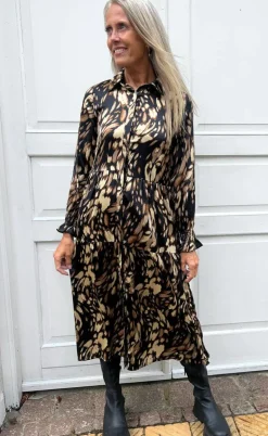 Say INA Copenhagen Kjole - Anna - Black/Brown Print