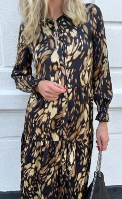 Say INA Copenhagen Kjole - Anna - Black/Brown Print