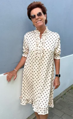 Say INA Copenhagen Kjole - Philine - Beige Dots