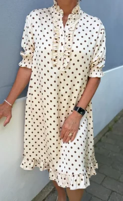 Say INA Copenhagen Kjole - Philine - Beige Dots