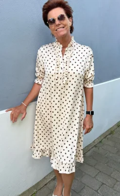 Say INA Copenhagen Kjole - Philine - Beige Dots