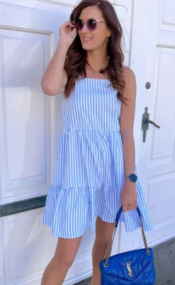 Say INA Copenhagen Kjole - Sisi - Blue White Stripe