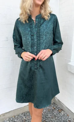 Say INA Copenhagen Kjole - Florina - Dark Green Flower