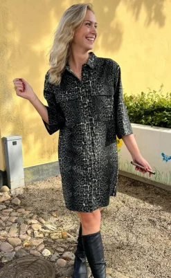 Say INA Copenhagen Kjole - Calla - Grey Leopard