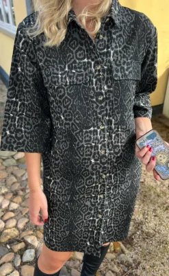 Say INA Copenhagen Kjole - Calla - Grey Leopard