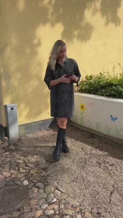 Say INA Copenhagen Kjole - Calla - Grey Leopard