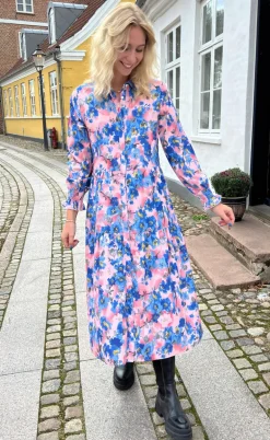 Say INA Copenhagen Kjole - Anna - Blue Flower