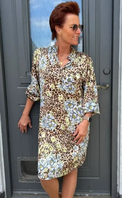 Say INA Copenhagen Kjole - Augusta - Leopard / Flower