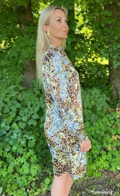 Say INA Copenhagen Kjole - Augusta - Leopard / Flower
