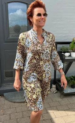 Say INA Copenhagen Kjole - Augusta - Leopard / Flower