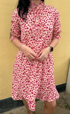 Say INA Copenhagen Kjole - Philine - Pink / Red Flowers