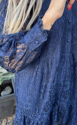 Say INA Copenhagen Kjole - Dalia - Navy Blue