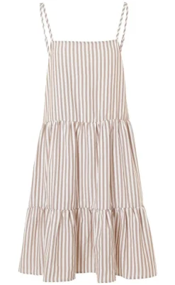 Say INA Copenhagen Kjole - Sisi - Brown White Stripe