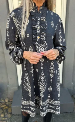 Say INA Copenhagen Kjole - Paulina - Antracit W. Paisley