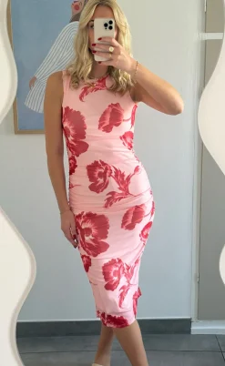 Say INA Copenhagen Kjole - Sophia Mesh - Rosy Flower