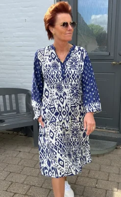 Say INA Copenhagen Kjole - Helena - Creme / Blue