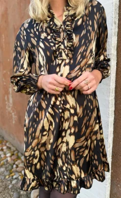 Say INA Copenhagen Kjole - Pia - Black / Brown Print