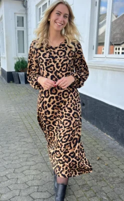 Say INA Copenhagen Kjole - Lia Poplin - Leopard