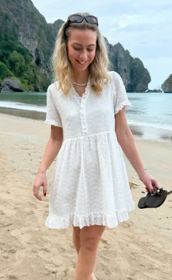 Say INA Copenhagen Kjole - Catja Summer - White Broderie Anglaise