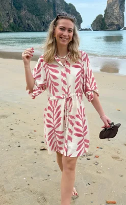 Say INA Copenhagen Kjole - Liana - Rosy Leaf