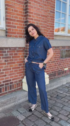 Say INA Copenhagen Kjole - Detia Summer - Denim Blue